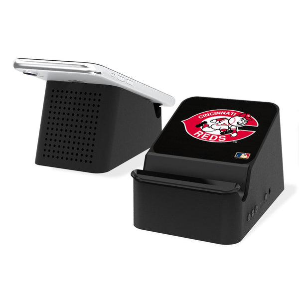 Cincinnati Reds 1974-1992 - Cooperstown Collection Solid Wireless Charging Station and Bluetooth Speaker