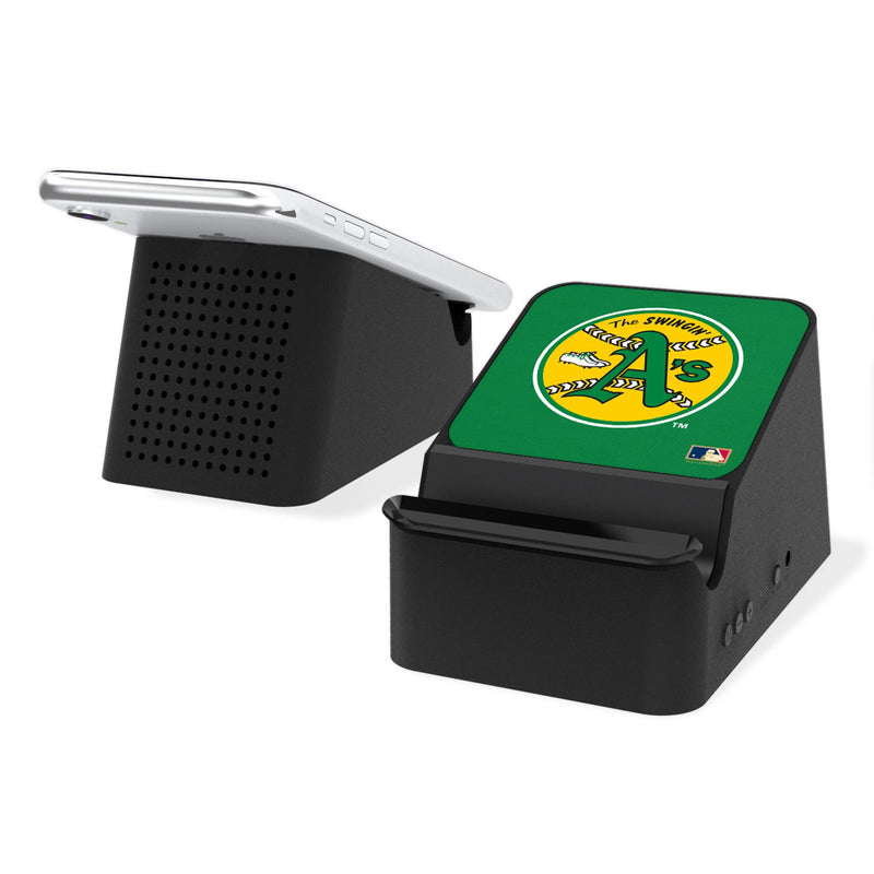 Oakland As 1971-1981 - Cooperstown Collection Solid Wireless Charging Station and Bluetooth Speaker