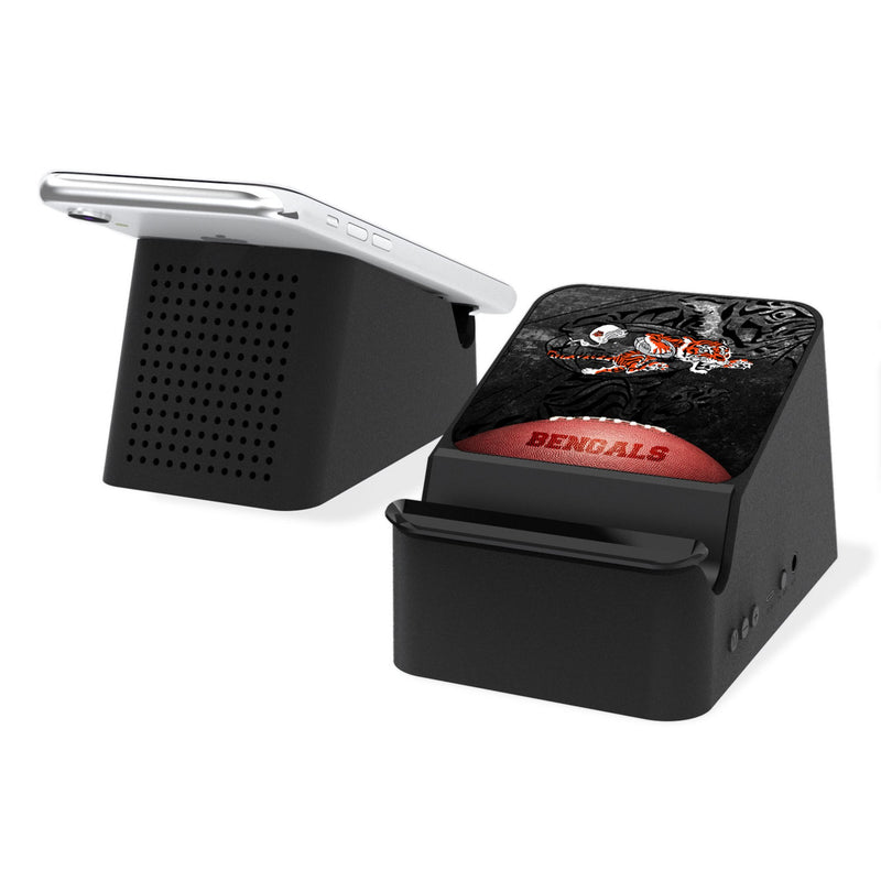 Cincinnati Bengals Historic Collection Legendary Wireless Charging Station and Bluetooth Speaker