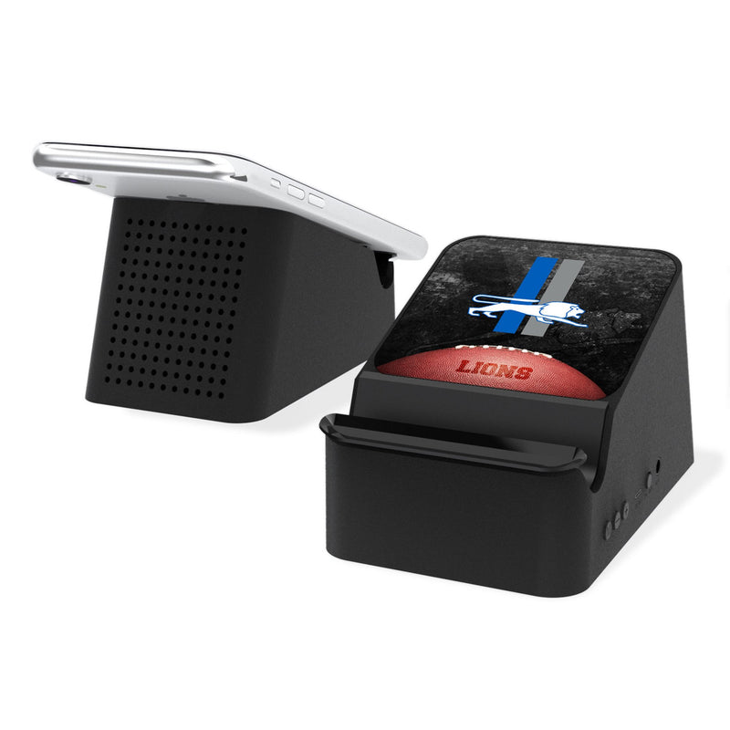 Detroit Lions Retro Legendary Wireless Charging Station and Bluetooth Speaker