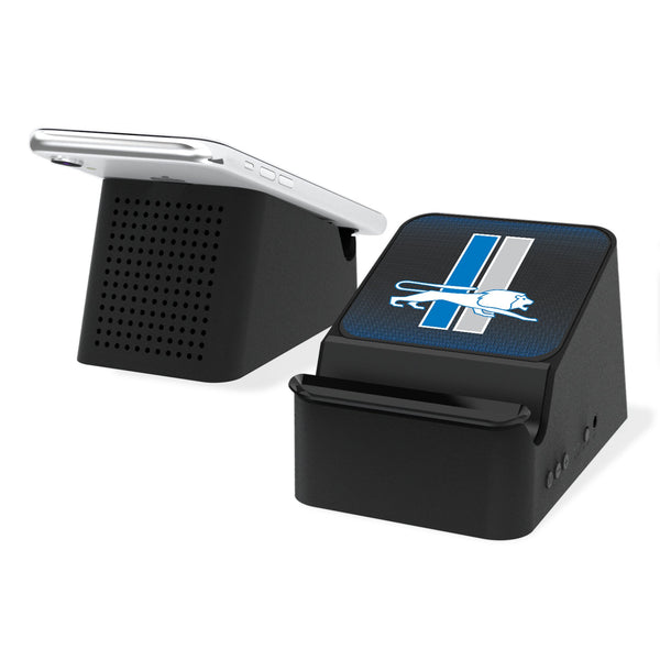 Detroit Lions Retro Linen Wireless Charging Station and Bluetooth Speaker