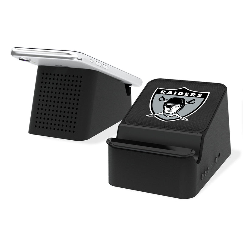 Oakland Raiders 1963 Historic Collection Linen Wireless Charging Station and Bluetooth Speaker