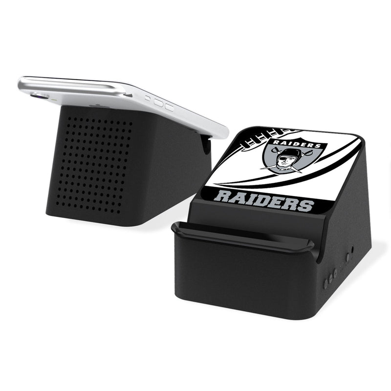 Oakland Raiders 1963 Historic Collection Passtime Wireless Charging Station and Bluetooth Speaker