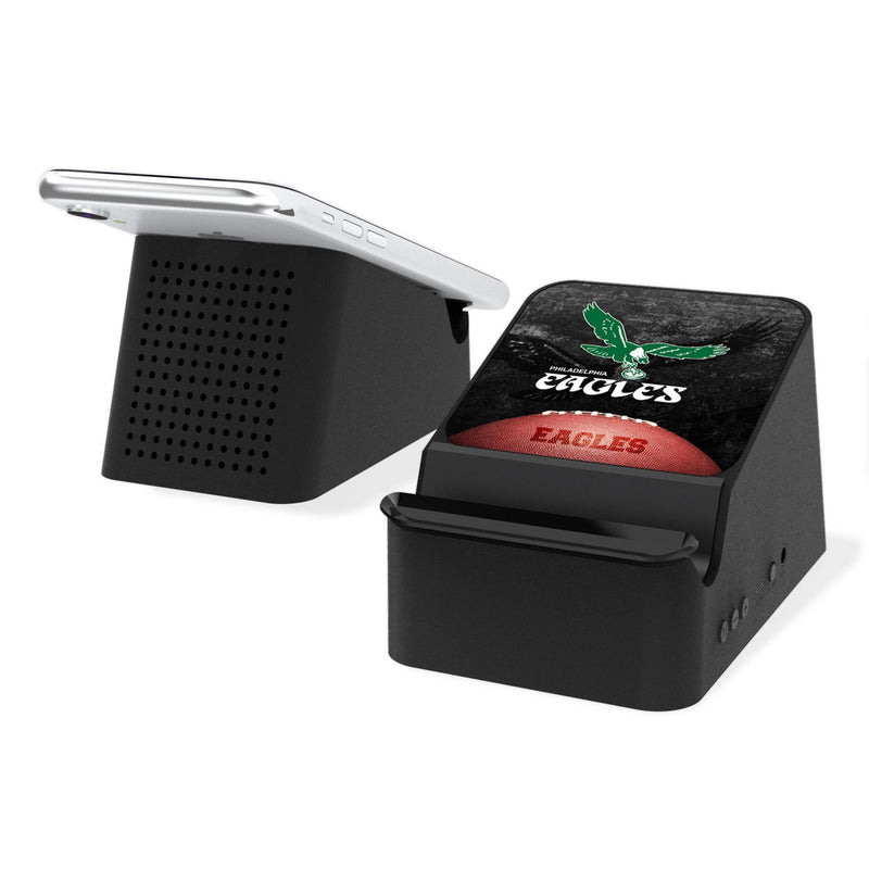 Philadelphia Eagles 1973-1995 Historic Collection Legendary Wireless Charging Station and Bluetooth Speaker