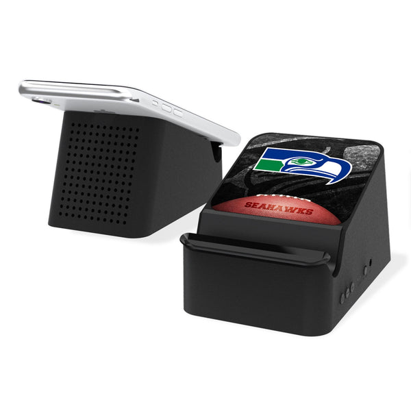 Seattle Seahawks Historic Collection Legendary Wireless Charging Station and Bluetooth Speaker