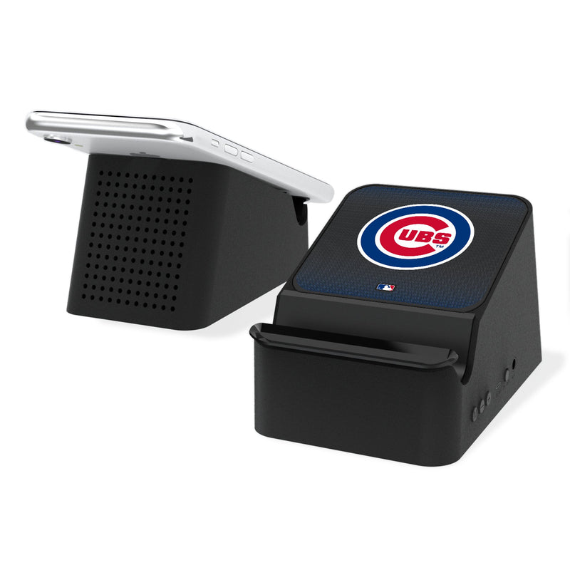 Chicago Cubs Linen Wireless Charging Station and Bluetooth Speaker