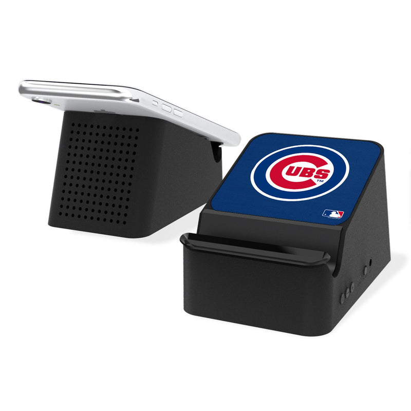 Chicago Cubs Solid Wireless Charging Station and Bluetooth Speaker