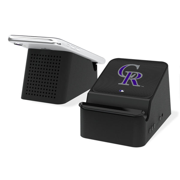 Colorado Rockies Linen Wireless Charging Station and Bluetooth Speaker