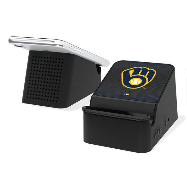 Milwaukee Brewers Linen Wireless Charging Station and Bluetooth Speaker