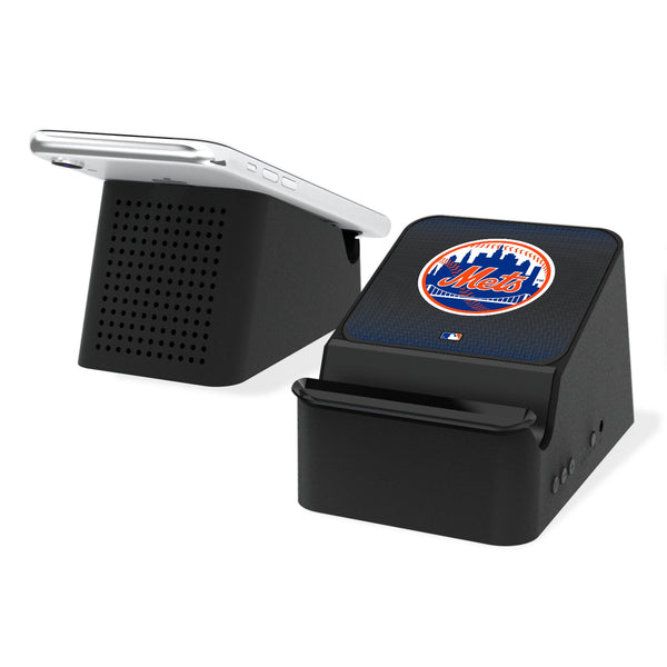 New York Mets Linen Wireless Charging Station and Bluetooth Speaker