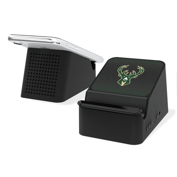 Milwaukee Bucks Linen Wireless Charging Station and Bluetooth Speaker