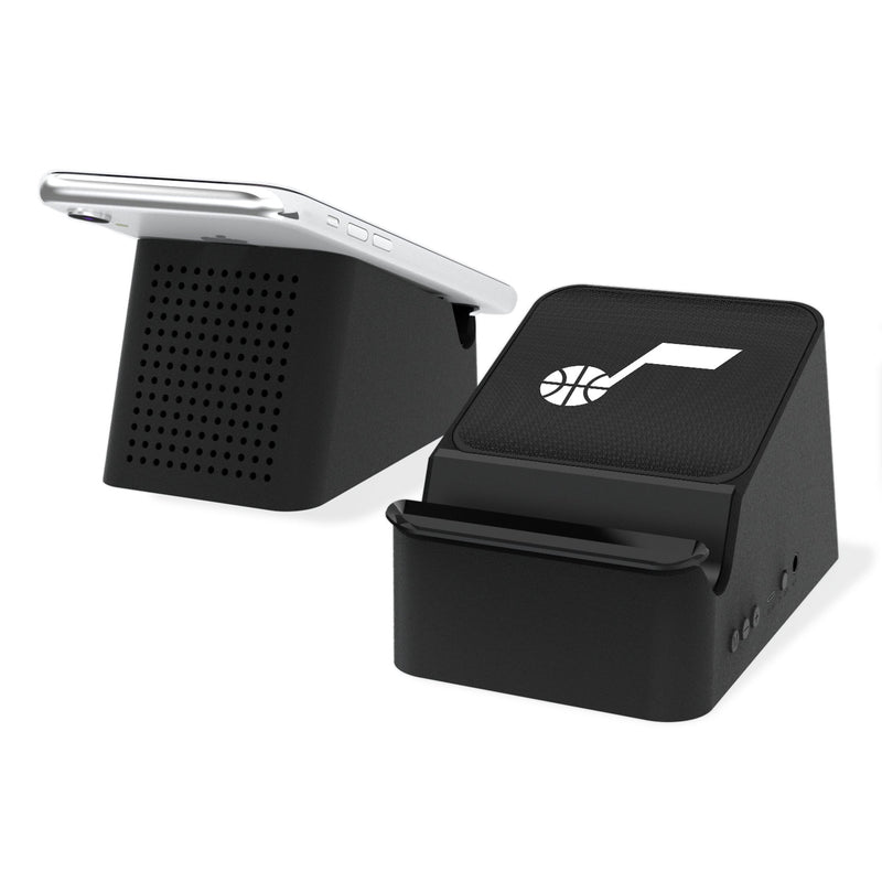 Utah Jazz Linen Wireless Charging Station and Bluetooth Speaker