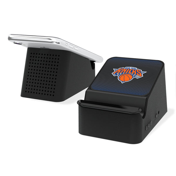 New York Knicks Linen Wireless Charging Station and Bluetooth Speaker