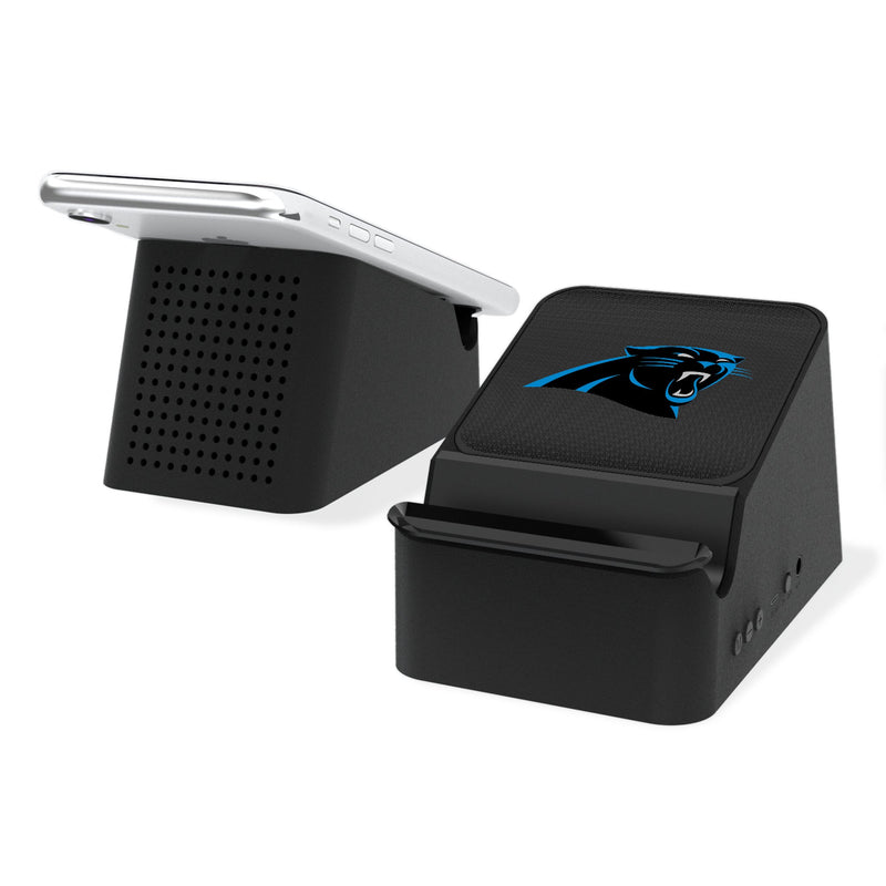 Carolina Panthers Linen Wireless Charging Station and Bluetooth Speaker