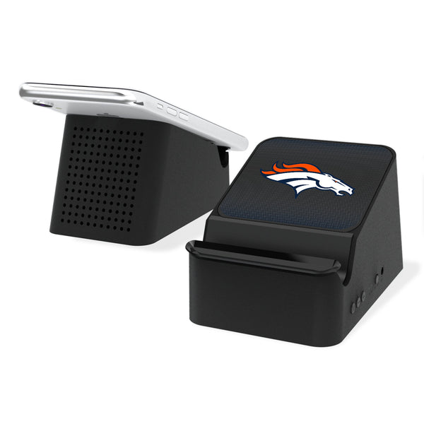 Denver Broncos Linen Wireless Charging Station and Bluetooth Speaker