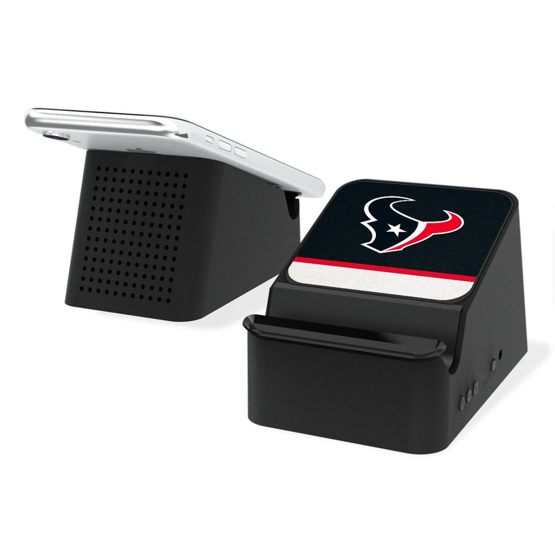 Houston Texans Stripe Wireless Charging Station and Bluetooth Speaker