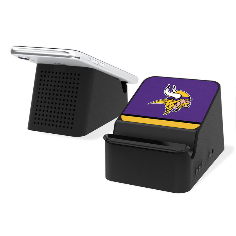 Minnesota Vikings Stripe Wireless Charging Station and Bluetooth Speaker