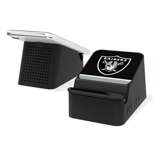 Las Vegas Raiders Stripe Wireless Charging Station and Bluetooth Speaker