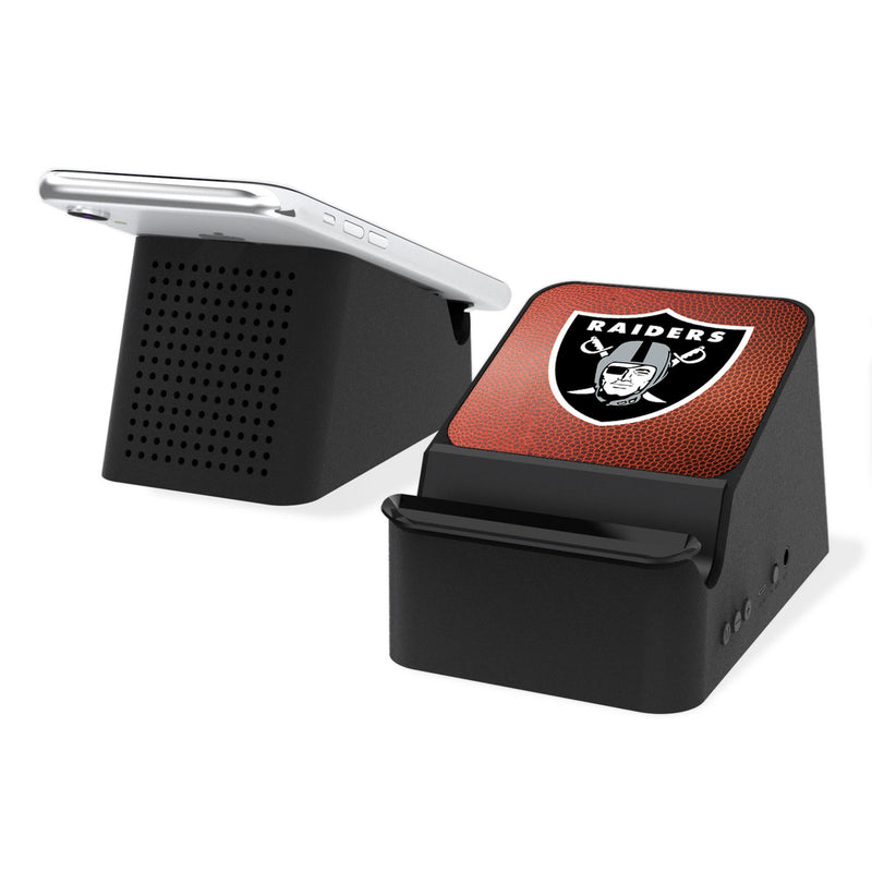 Las Vegas Raiders Football Wireless Charging Station and Bluetooth Speaker