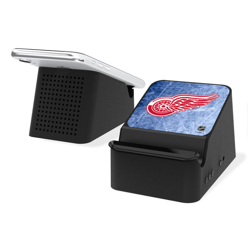 Detroit Red Wings Ice Flood Wireless Charging Station and Bluetooth Speaker