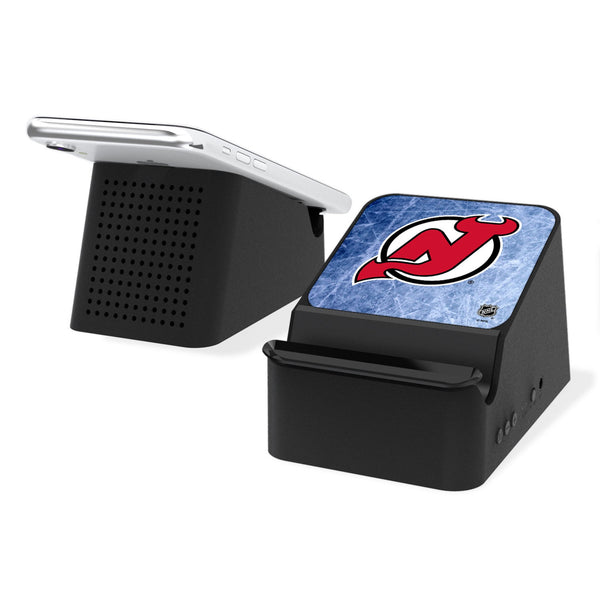 New Jersey Devils Ice Flood Wireless Charging Station and Bluetooth Speaker