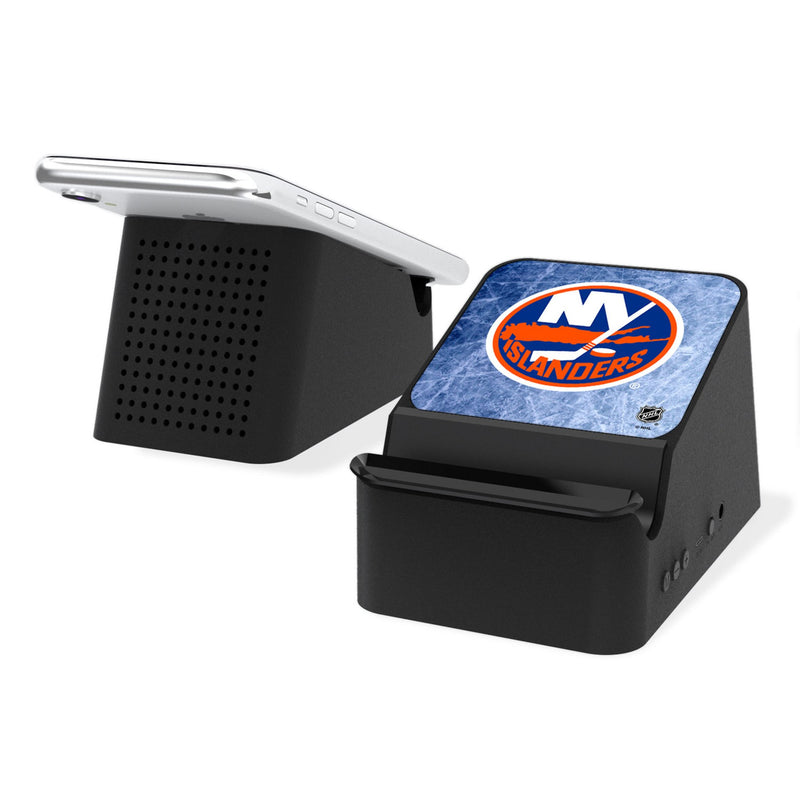 New York Islanders Ice Flood Wireless Charging Station and Bluetooth Speaker