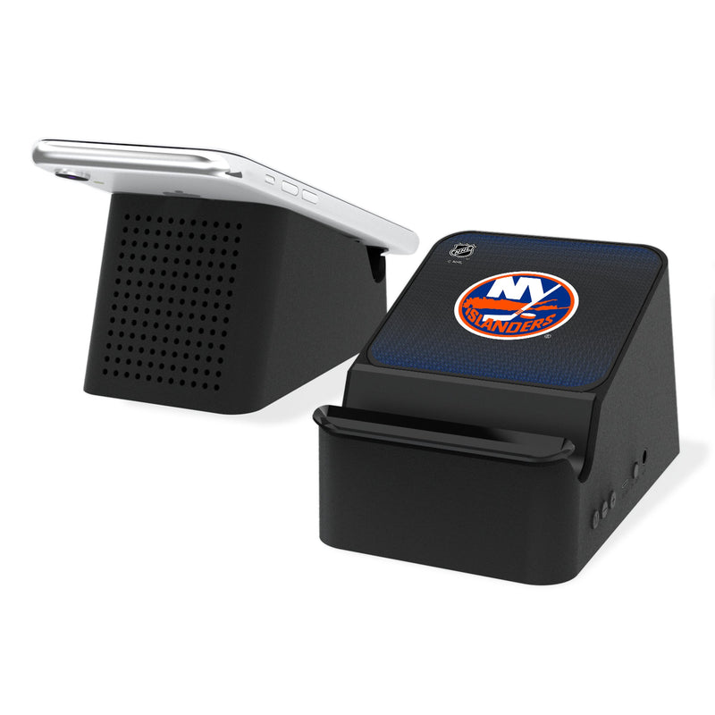 New York Islanders Linen Wireless Charging Station and Bluetooth Speaker