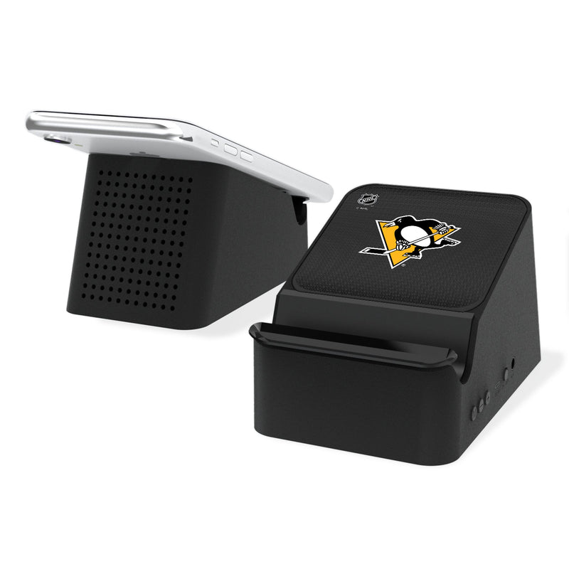 Pittsburgh Penguins Linen Wireless Charging Station and Bluetooth Speaker