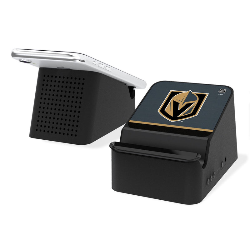 Vegas Golden Knights Stripe Wireless Charging Station and Bluetooth Speaker