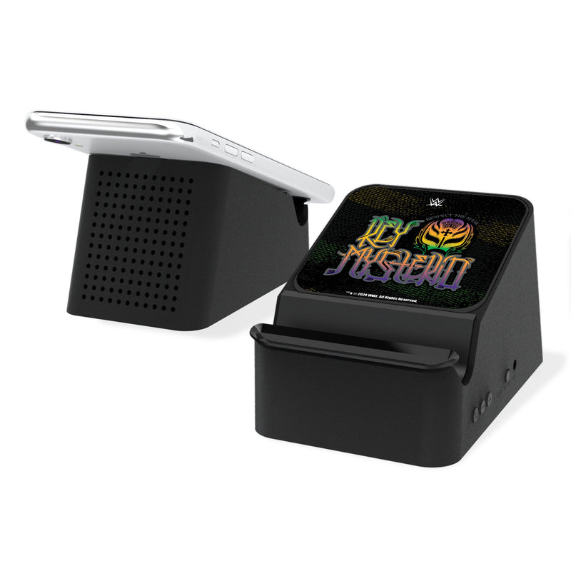 Rey Mysterio Steel Wireless Charging Station and Bluetooth Speaker