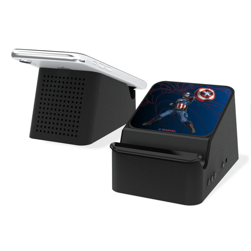 Marvel Avengers Captain America MechLine Wireless Charging Station and Bluetooth Speaker