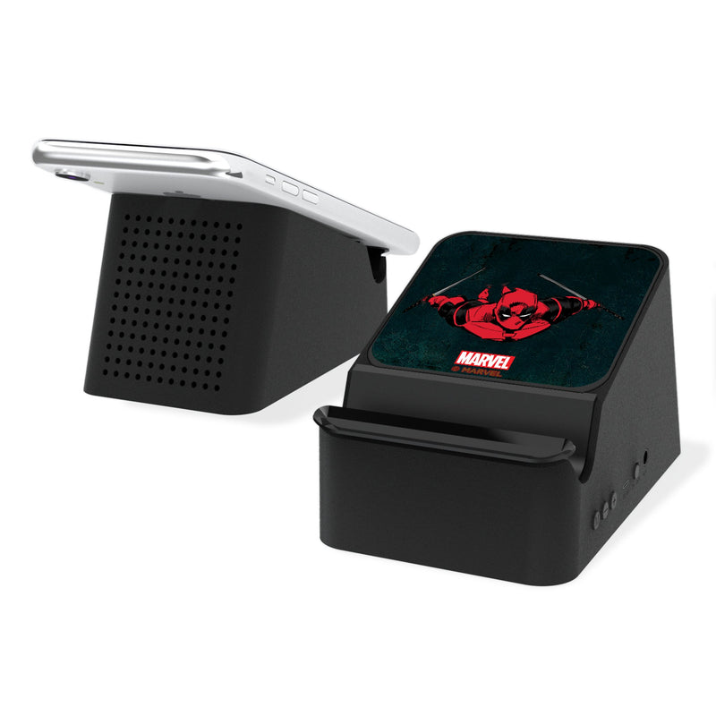 Marvel Deadpool Badge  Wireless Charging Station and Bluetooth Speaker