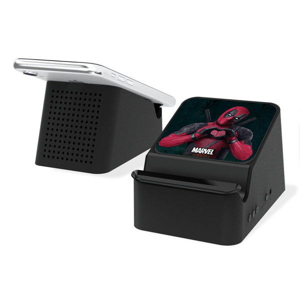 Marvel Deadpool Badge Wireless Charging Station and Bluetooth Speaker