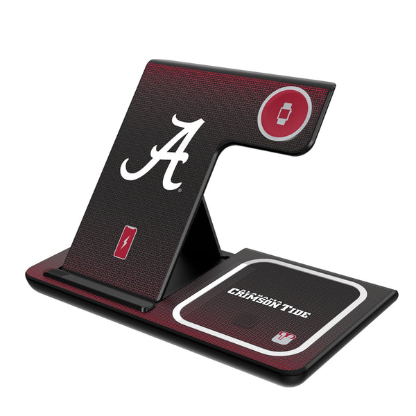 University of Alabama Crimson Tide Script A Linen 3 in 1 Charging Station