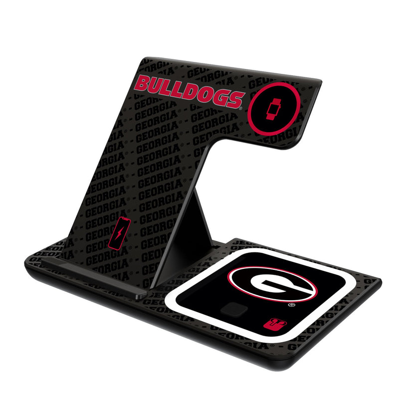 University of Georgia Bulldogs Monocolor Tilt 3 in 1 Charging Station