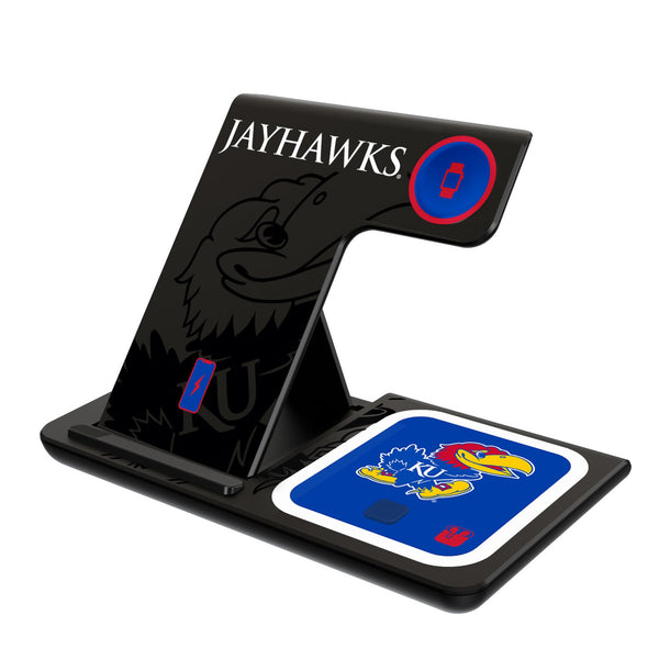 University of Kansas Jayhawks Monocolor Tilt 3 in 1 Charging Station