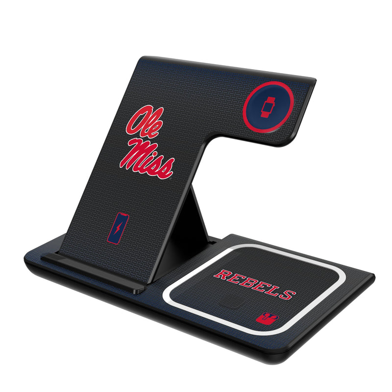 University of Mississippi Rebels Linen 3 in 1 Charging Station