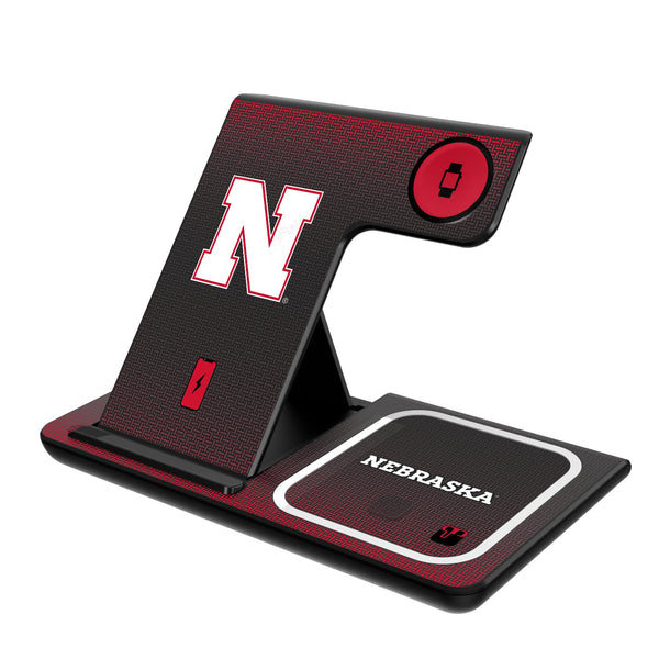 University of Nebraska Huskers Block N Linen 3 in 1 Charging Station