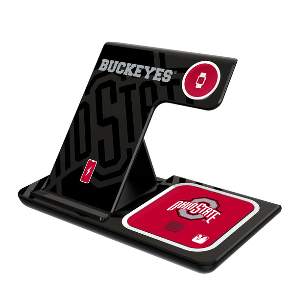 Ohio State University Buckeyes Monocolor Tilt 3 in 1 Charging Station