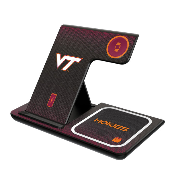 Virginia Tech Hokies Linen 3 in 1 Charging Station