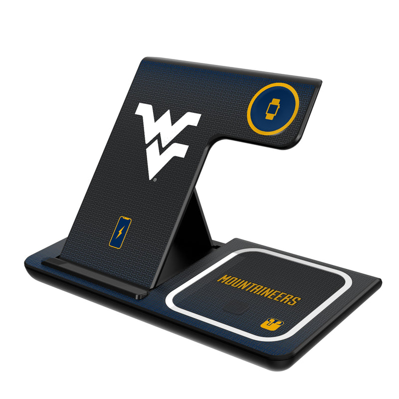 West Virginia University Mountaineers Linen 3 in 1 Charging Station