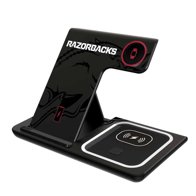 University of Arkansas Fayetteville Razorbacks Monocolor Tilt 3 in 1 Charging Station