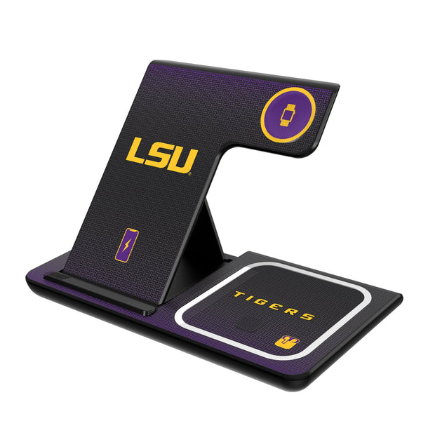 Louisiana State University Tigers Linen 3 in 1 Charging Station