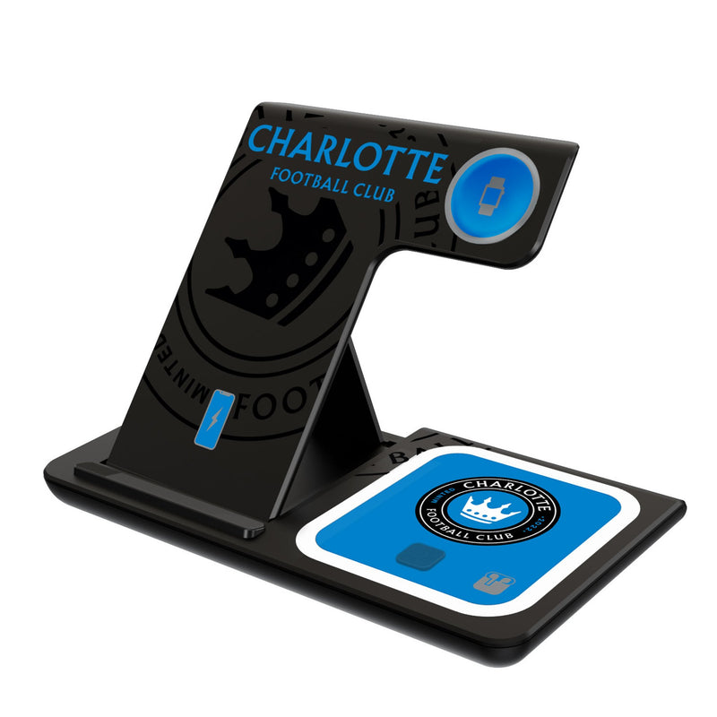 Charlotte FC  Monocolor Tilt 3 in 1 Charging Station