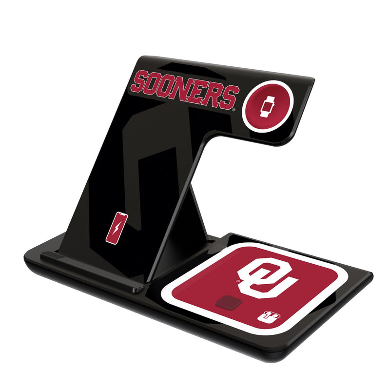 University of Oklahoma Sooners Monocolor Tilt 3 in 1 Charging Station