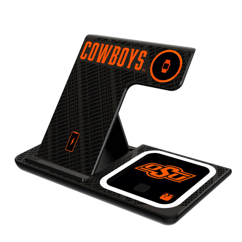 Oklahoma State University Cowboys Monocolor Tilt 3 in 1 Charging Station