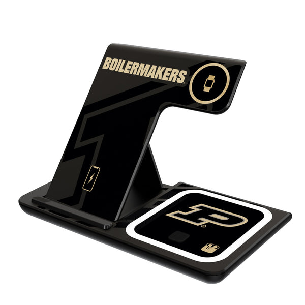 Purdue University Boilermakers Monocolor Tilt 3 in 1 Charging Station