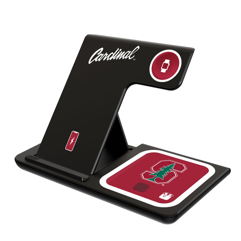 Stanford University Cardinal Monocolor Tilt 3 in 1 Charging Station