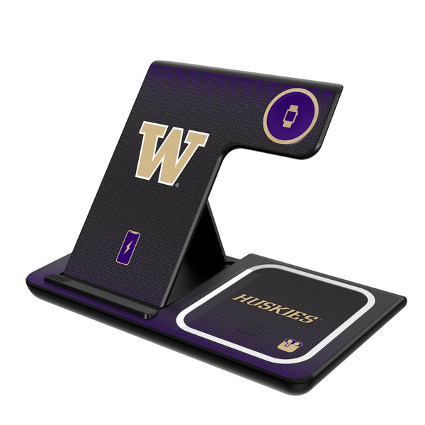 University of Washington Huskies Linen 3 in 1 Charging Station