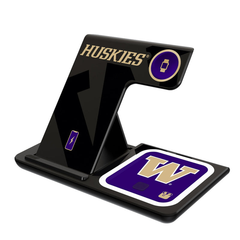 University of Washington Huskies Monocolor Tilt 3 in 1 Charging Station